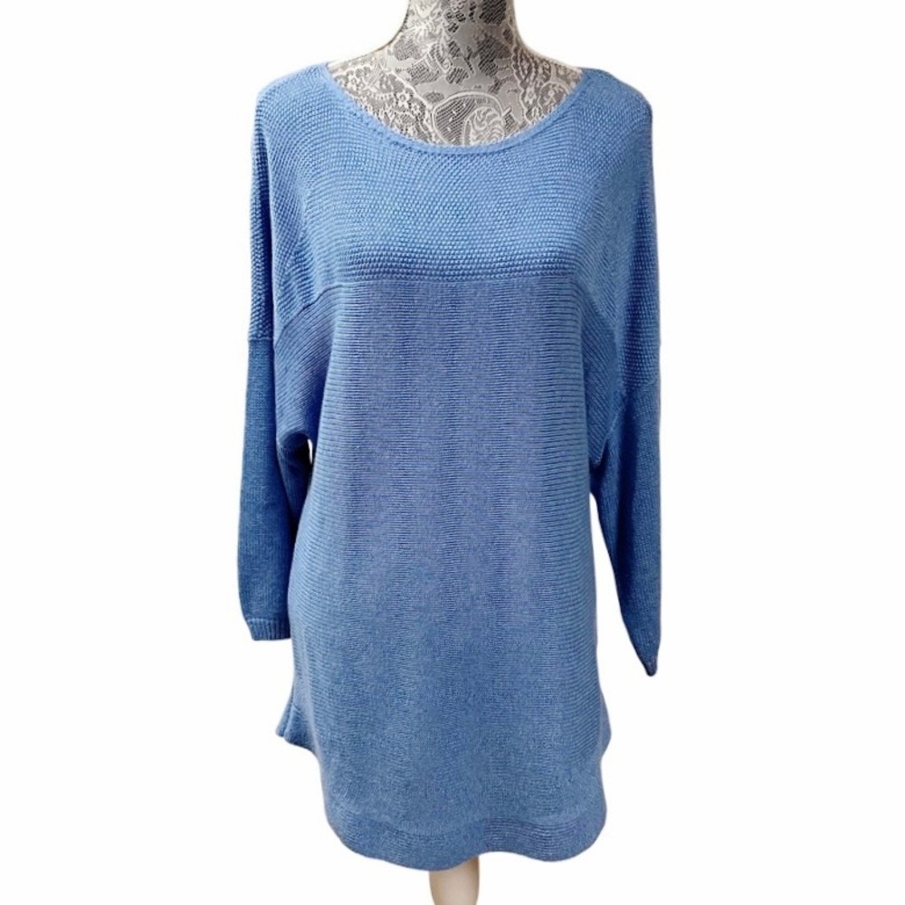 NWT Coastal Spring Preppy Croft & Barrel Lightweight Sweater XL Blue Boating
